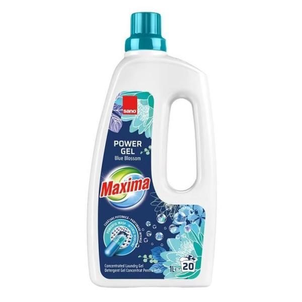 Sano Гел препарат за пране - Sano Maxima Power Gel Blue Blossom, 1000 мл
