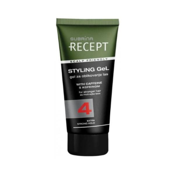 Subrina Гел с кофеин за оформяне на косата - Subrina Recipe Styling Gel with Caffeine for Stronger Hair, Extra Strong Hair, 150 мл