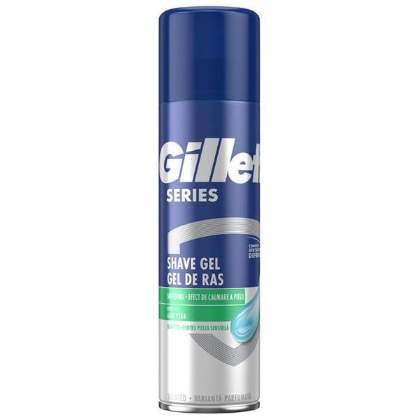 Gillette Гел за бръснене Gillette Series Shave Gel Soothing Sensitive with Aloe Vera, 200 мл