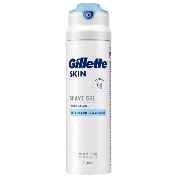 Gillette Гел за бръснене с масло от шеа и витамин Е - Gillette Skin Shave Gel Ultra Sensitive , 200 мл