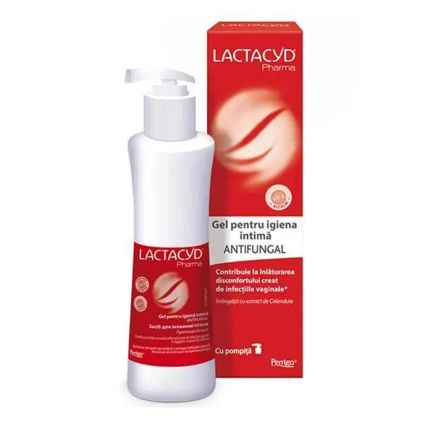 Perrigo Гел за интимна хигиена - Lactacyd Antifungal, 250 мл