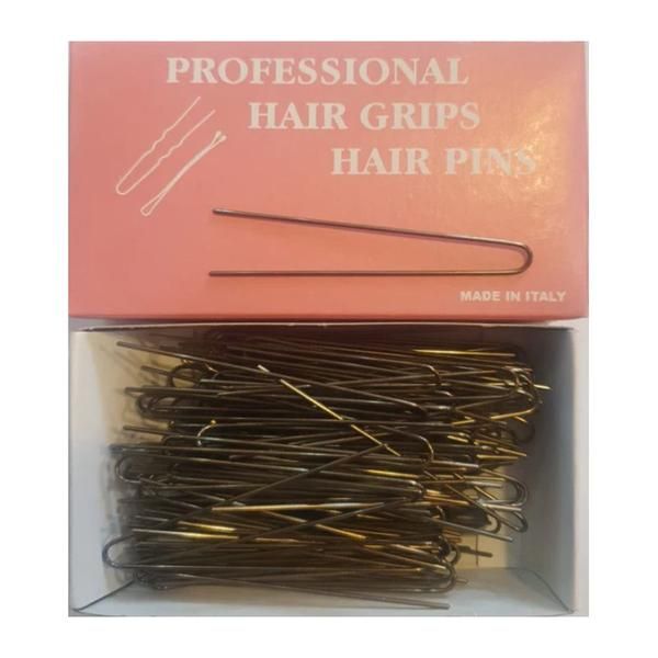 Locatelli Гладки фиби за кок Locatelli, кафяви, 7,5 см, 200 гр