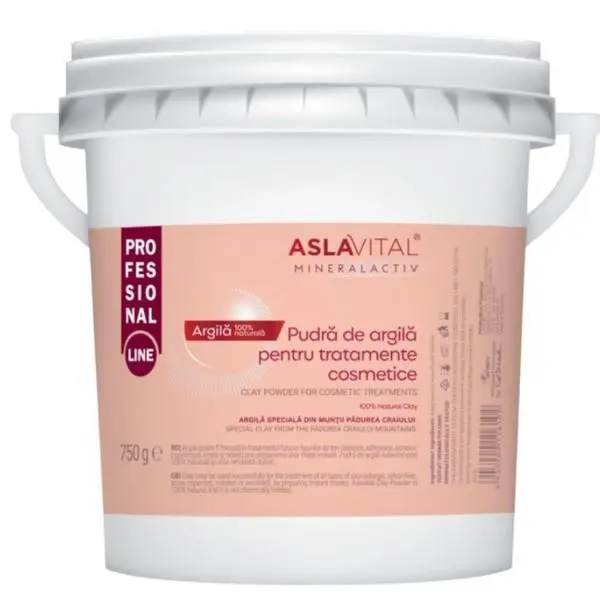 Aslavital Глинена пудра за козметични процедури Aslavital Mineralactiv, 750 гр