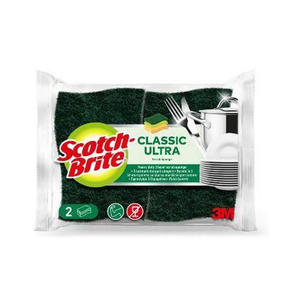 3M Гъба за чинии 3M Scotch Brite Classic Ultra Konfort, 2 бр