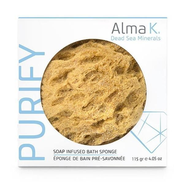Alma K Гъба за многократна употреба, напоена със сапун - Alma K Soap Infused Bath Sponge Purify, 115 гр