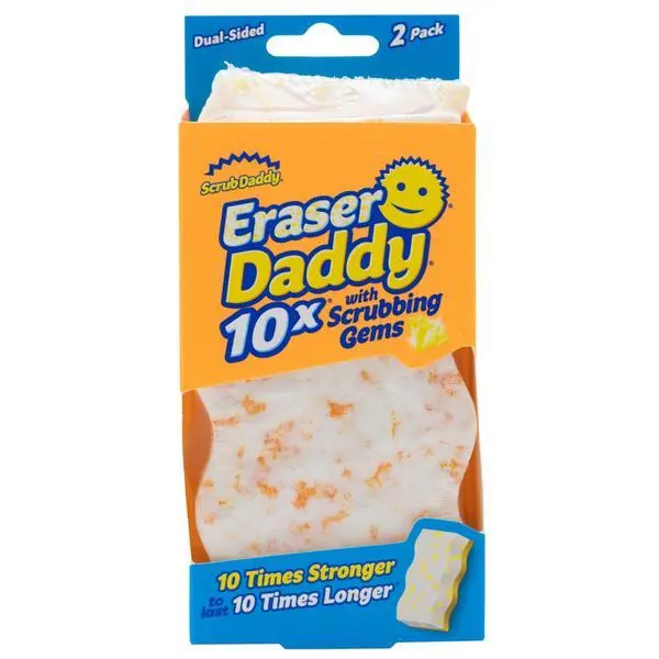 Scrub Daddy Гъба за почистване Eraser Daddy от пяна, 2 бр