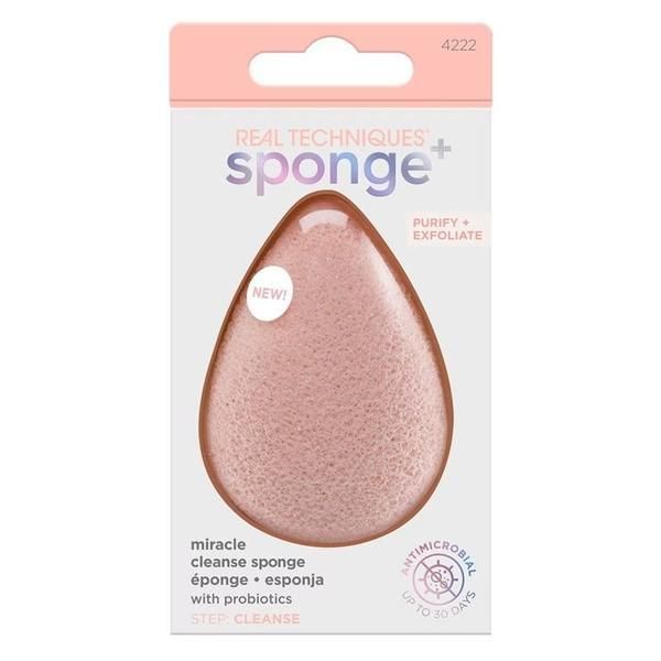 Real Techniques Гъба за почистване на лице - Real Techniques Miracle Pore Sponge+, 1 бр
