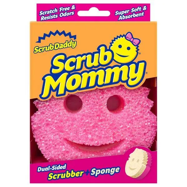 Scrub Daddy Гъба за съдове - Scrub Mommy Original, розова, 1 бр
