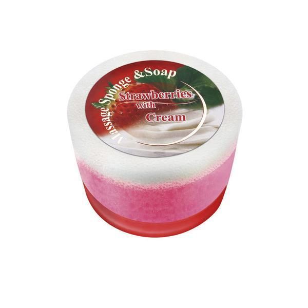 Fine Perfumery Гъбен сапун с ягода и сметана 70г - Fine Perfumery