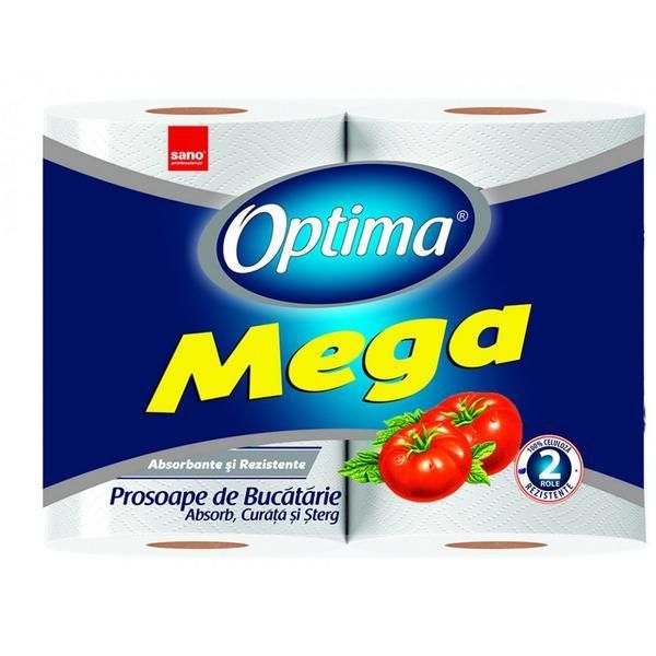 Sano Хартиени кърпи - Sano Optima Mega, 2 бр х 21,6 м