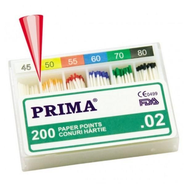 Prima Хартиени стоматологични щифтове Prima асорти 45-80, 200 броя