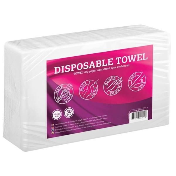 Beautyfor Хавлиени кърпи за еднократна употреба - Beautyfor Disposable Towel, 75 х 50 см, 50 бр