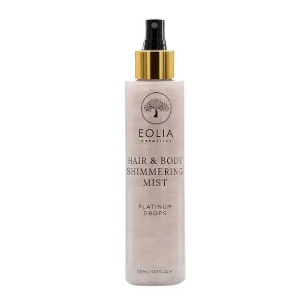 Eolia Cosmetics Хидратиращ и озаряващ спрей за тяло и коса - Eolia Cosmetics Platinum Drop Hair &amp; Body Shimmering Mist, 150 мл