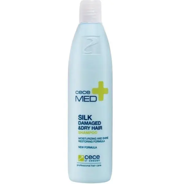 Cece Med Хидратиращ и регенериращ шампоан с коприна за суха и увредена коса  CeCe Med Silk Damaged &amp; Dry Hair Shampoo, 300 мл
