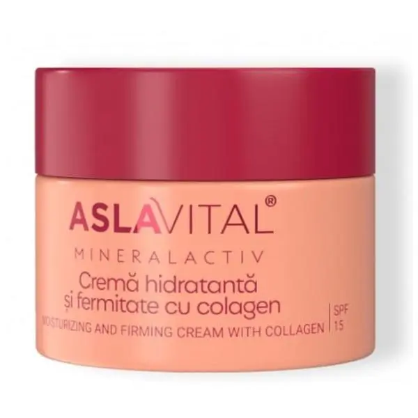 Aslavital Хидратиращ и стягащ крем с колаген SPF 15 - Aslavital Mineralactiv SKINectura, 50 мл