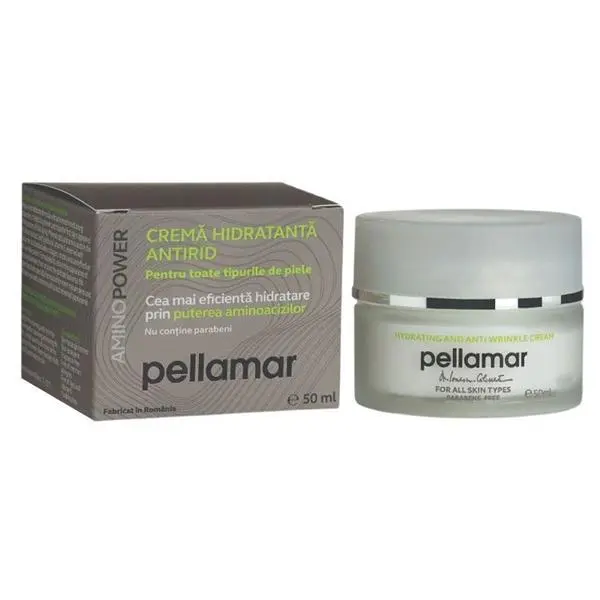 Pellamar Хидратиращ крем против бръчки - Pellamar AminoPower Hydrating and Anti Wrinkle Cream, 50 мл