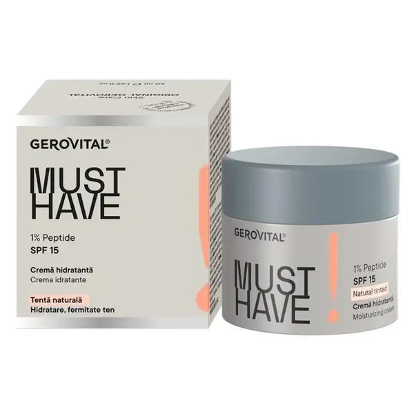 Gerovital Хидратиращ крем с 1% пептиди и SPF 15 - Gerovital Must Have! , 50 мл