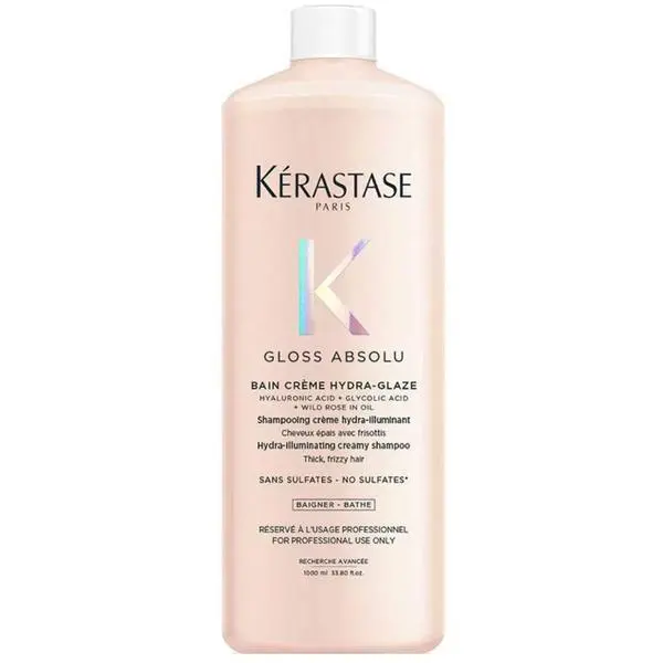 Kerastase Хидратиращ крем шампоан за блясък и против накъдряне - Kerastase Gloss Absolu Bain Creme Hydra-Glaze, 1000 мл