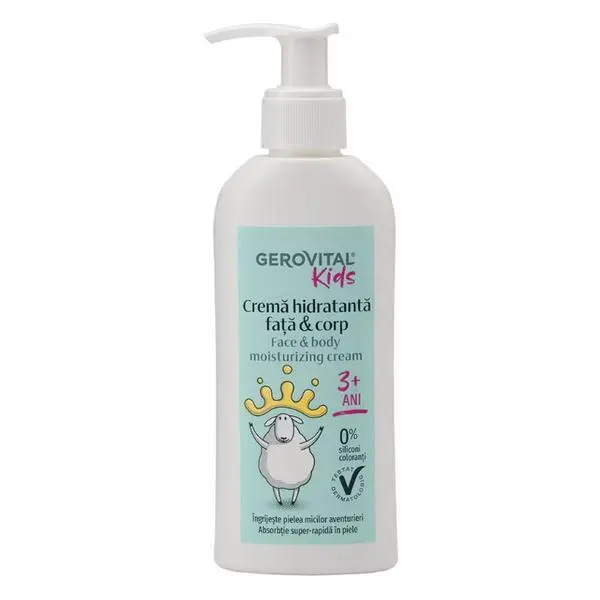 Gerovital Хидратиращ крем за лице и тяло - Gerovital Kids Face &amp; Body Moisturizing Cream, 3+ години, 150 мл