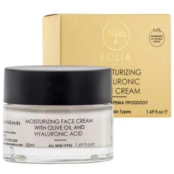 Eolia Cosmetics Хидратиращ крем за лице със зехтин и хиалуронова киселина - Eolia Cosmetics , 50 мл