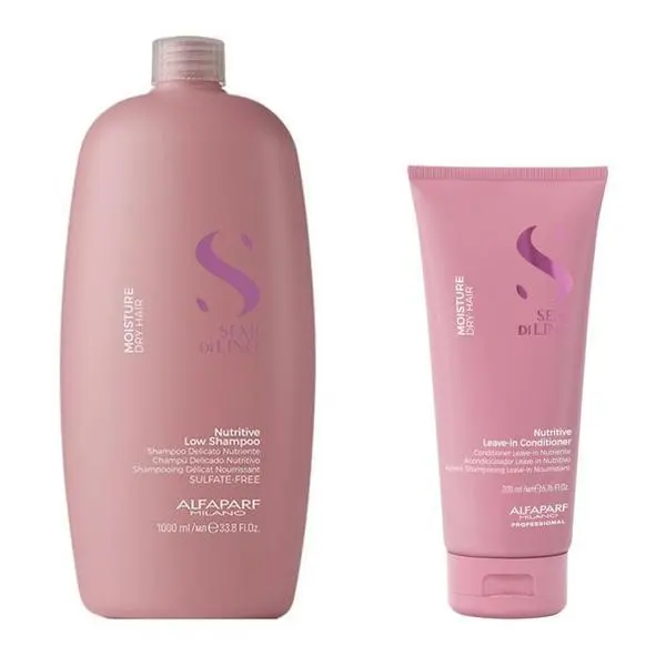Alfaparf Milano Хидратиращ пакет за суха коса - Alfaparf Milano Semi Di Lino Moisture Nutritive: Шампоан 1000 мл, Балсам 200 мл
