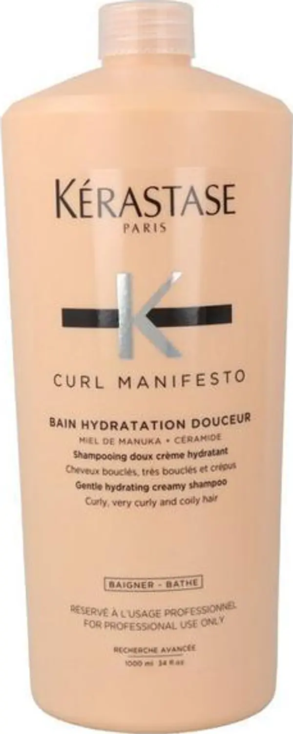 Kerastase Хидратиращ шампоан за къдрава  Kerastase Curl Manifesto Douceur, 1000 мл