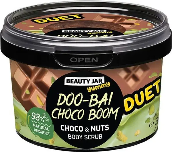 Beauty Jar Хидратиращ скраб за тяло - Beauty Jar Yummy Doo-Bai Choco Boom Body Scrub, 360 гр