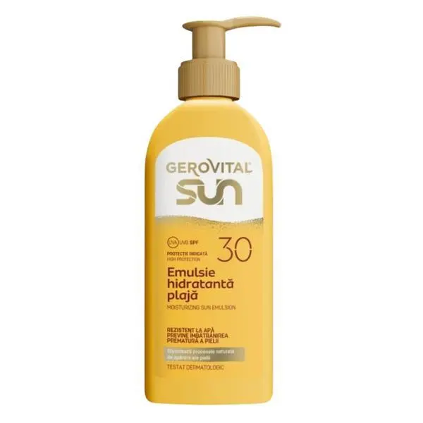 Gerovital Хидратираща емулсия за плажа със SPF 30 - Gerovital Sun Moisturizing Sun Emulsion, 200 мл