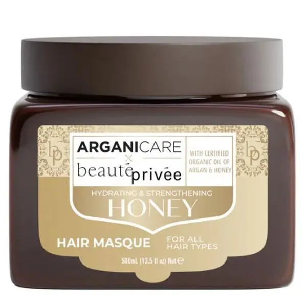 Arganicare Хидратираща и укрепваща маска за коса с арганово масло и мед - Arganicare Beaute Privee Hydrating &amp; Strengthing Hair Masque with Argan Oil &amp; Honey, 500 мл