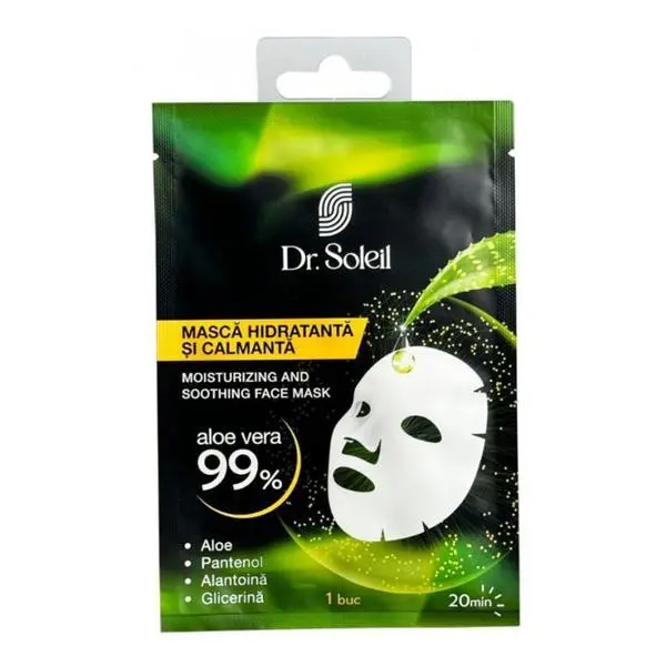 Dr. Soleil Хидратираща и успокояваща маска за лице** - Dr. Soleil Moisturizing and Soothing Face Mask, 1 бр