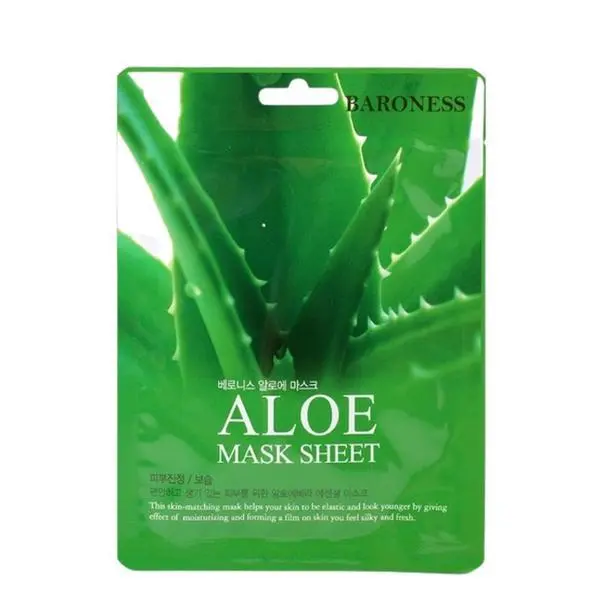 Baroness Хидратираща и успокояваща маска за лице с алое вера - Baroness Aloe Mask Sheet, 21 гр