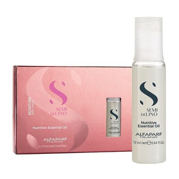 Alfaparf Milano Хидратираща серум терапия за суха коса - Alfaparf Milano Semi Di Lino Moisture Nutritive Essential Oil, 6 плика x 13 мл