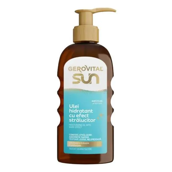 Gerovital Хидратиращо масло с бляскав ефект за тяло - Gerovital Sun Moisturizing Oil with Shiny Effect, 150 мл