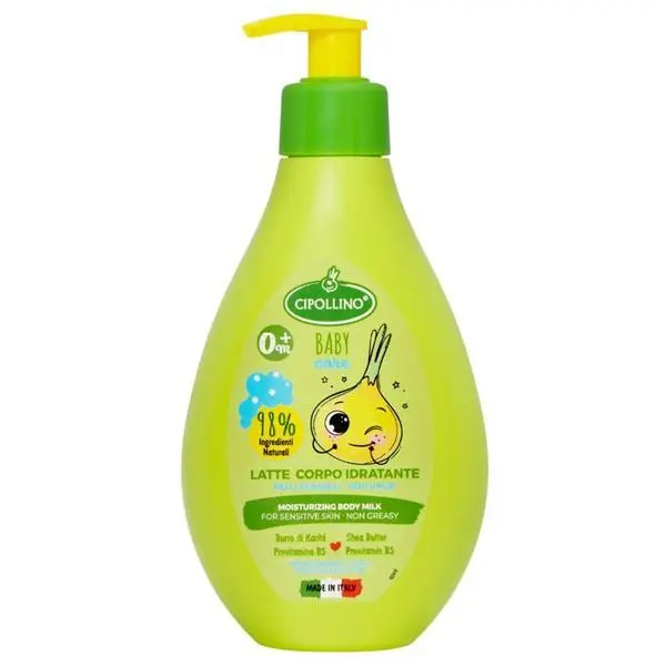 Cipollino Хидратиращо мляко за тяло - Cipollino Baby Care, 0+ месеца, 250 мл