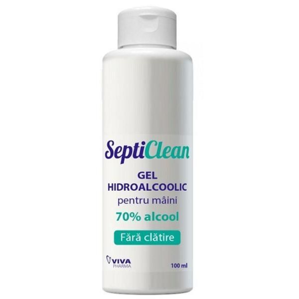 SeptiClean Хидроалкохолен гел за ръце 70% алкохол - SeptiClean, без изплакване, 100 мл