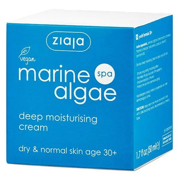 Ziaja Интензивен хидратиращ крем 30+ - Ziaja Marine Algae Spa Deep Moisturizing Cream Dry &amp; Normal Skin Age 30+, 50 мл