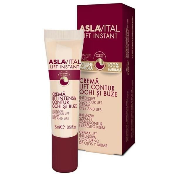 Aslavital Интензивен лифтинг крем за контура на очи и устни - Aslavital Lift Instant Intensive Contour Lift Cream Eyes and Lips, 15мл
