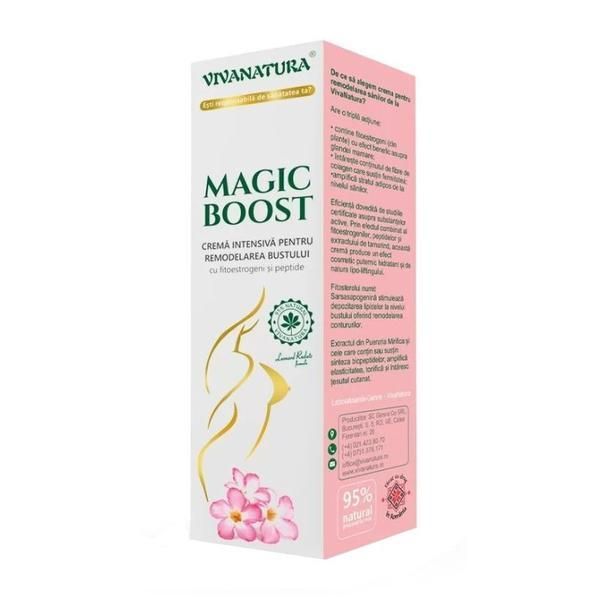 Vivanatura Интензивен оформящ бюст крем с фитоестрогени и пептиди - Vivanatura Magic Boost, 145 мл