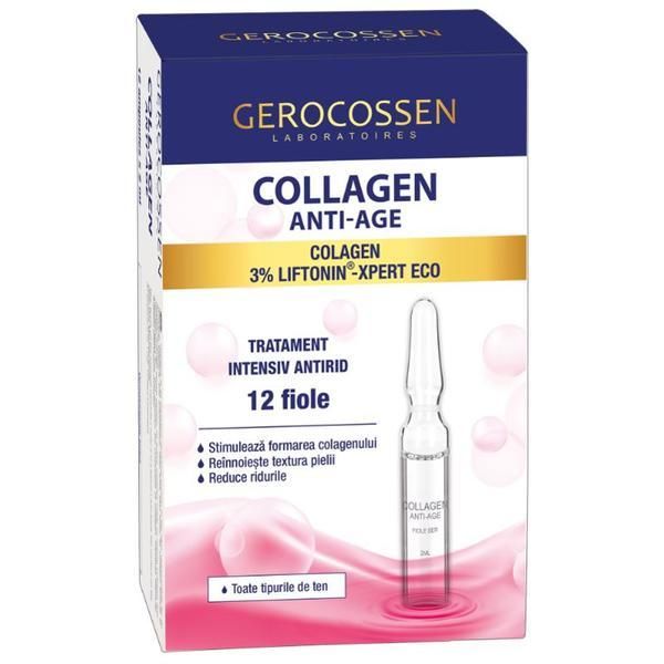 Gerocossen Интензивна колагенова терапия против бръчки, Gerocossen Laboratoires, 12 ампули х 2 мл