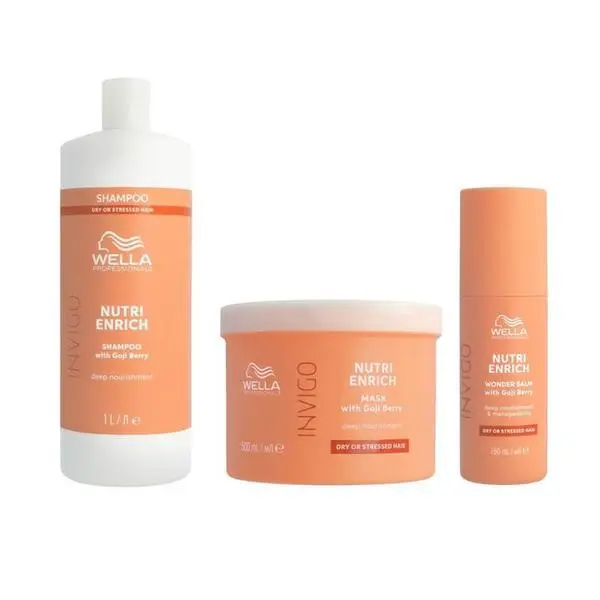 Wella Professionals Интензивно подхранващ пакет за суха и увредена коса - Wella Professionals Invigo Nutri-Enrich: Шампоан 1000 мл, Маска 500 мл, Балсам без отмиване 150 мл