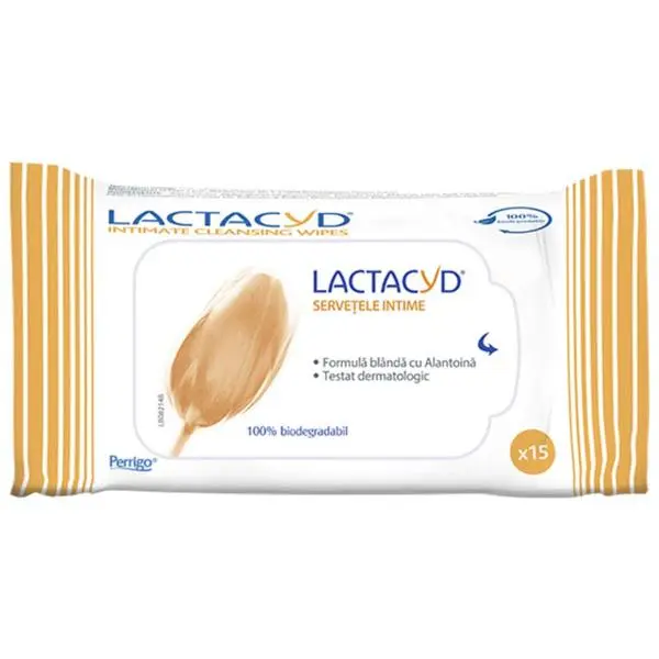 Interstar Интимни салфетки Lactacyd, 15 бр