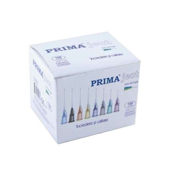 Prima Интрамускулни игли за спринцовка Prima, еднократна употреба, 21G, 1 1/2' (0.80 x 38мм), зелен, 100 броя