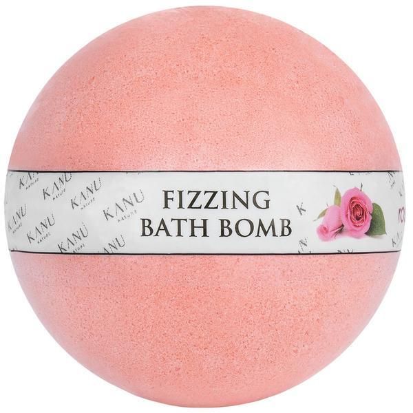 Kanu Nature Искряща топка за баня с рози - KANU Nature Fizzing Bath Bomb Rose, 160 гр