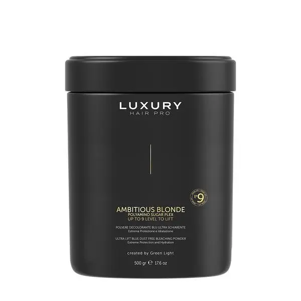 Green Light Избелващ прах 9 тона - Ambitious Blonde Polyamino Sugar Plex  Luxury Hair Pro, Green Light, 500 гр