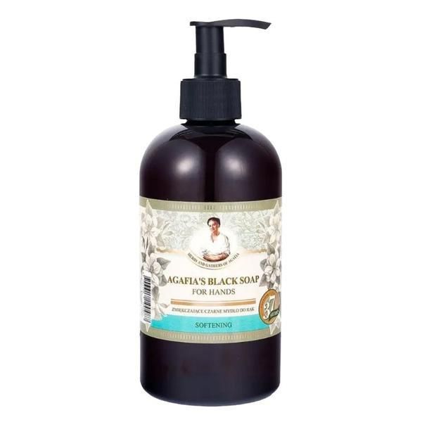 Retetele Bunicii Agafia Изглаждащ черен сапун за ръце, Eurobio Lab, 500 мл