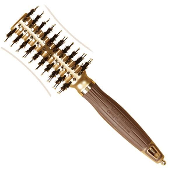 Olivia Garden Извита термична четка Малка - Olivia Garden NanoThermic Contour Vent Hairbrush Small NT &ndash; CVS