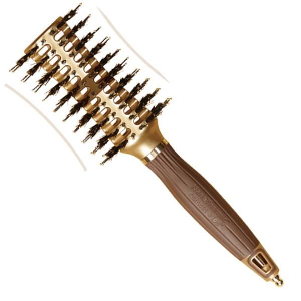Olivia Garden Извита термична четка Средна - Olivia Garden NanoThermic Contour Vent Hairbrush Medium NT &ndash; CVМ
