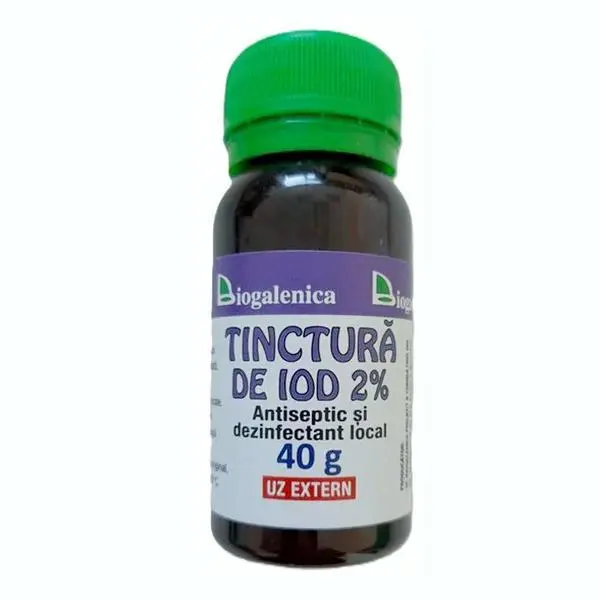Biogalenica Йодна тинктура 2% - Biogalenica, 40 гр