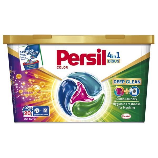 Persil Капсулен препарат за цветни дрехи - Persil Disc Color 4 in 1 Deep Clean, 20 бр