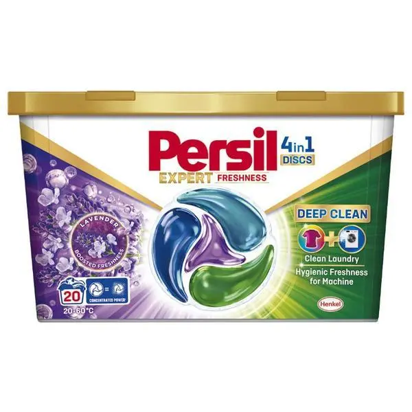 Persil Капсули перилен препарат с аромат на лавандула - Persil 4 в 1 Expert Freshness Lavender Deep Clean, 20 бр